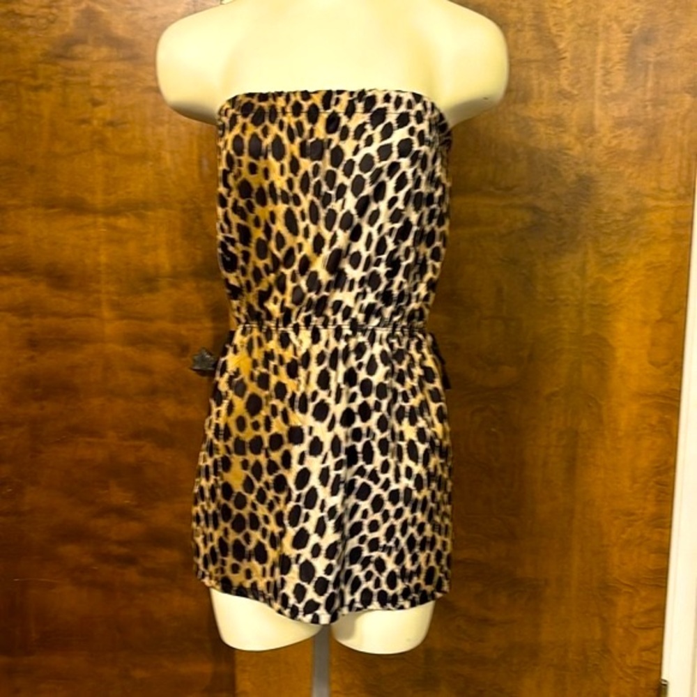 Vintage Lady Cameo Dallas Leopard Print Strapless Intimate